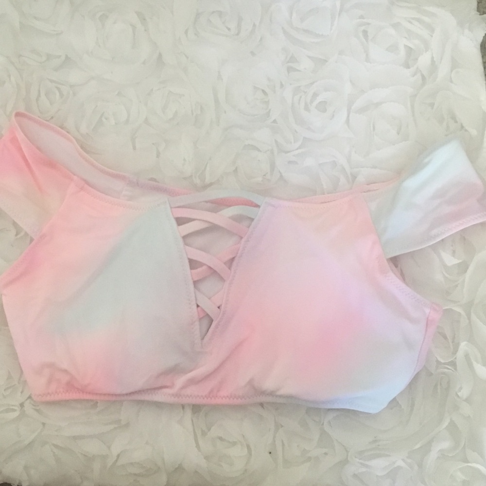 High neck crop top - Pink